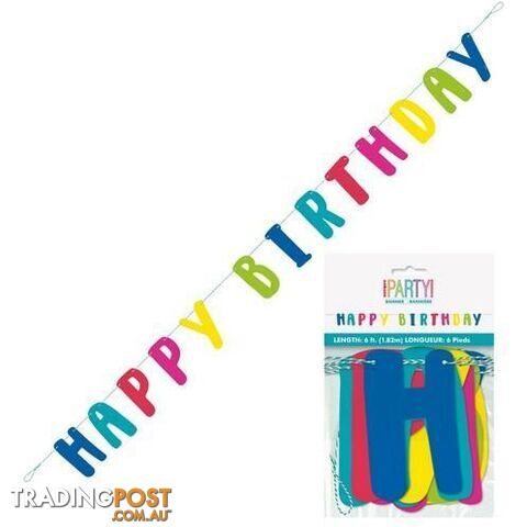 Llama Birthday Happy Birthday Letter Banner 1.8m (6) - 011179732296
