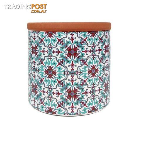 Mosaic Terracotta Flower Design Pot - 800367