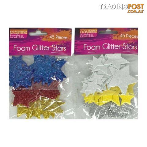 Foam Glitter Stars Pack of 2 - 900030