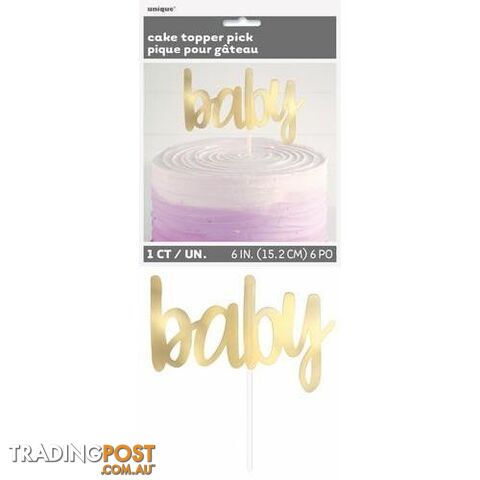 Cake Topper Gold Foil Baby 152cm 6 - 011179909032