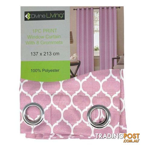 Divine Living Curtain Pink Design - 800144
