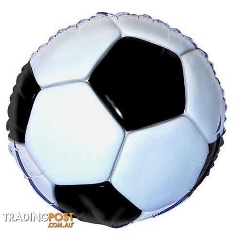 3D Soccer 45cm (18) Foil Balloon Packaged - 011179273188