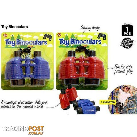 Toy Binoculars 3 Asst Colours - 9315892263909