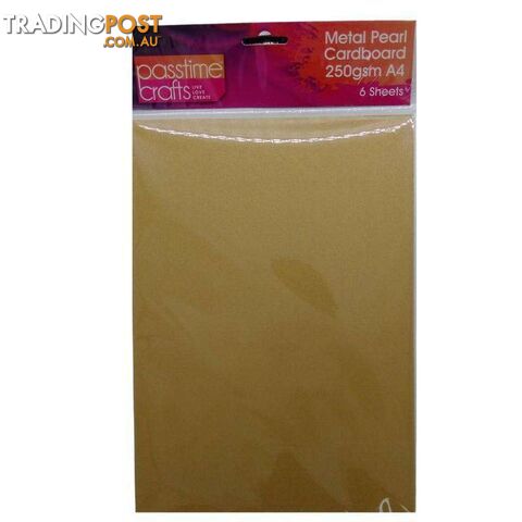 Metal Pearl Cardboard 250gsm A4 Gold 6 Pieces - 800301