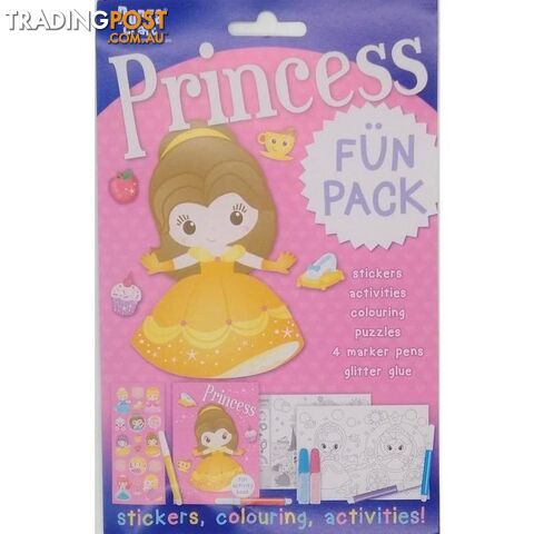 Princess Fun Pack Stickers Colouring and Activities - 9332365143742
