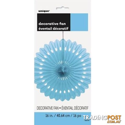 Decorative Fan Powder Blue 40cm (16) - 011179631919