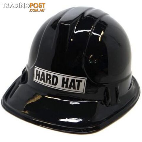 Construction Hard Hat - Royal Black Plastic - 9311965122494