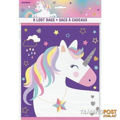 Unicorn Party 8 Loot Bags - 011179725069