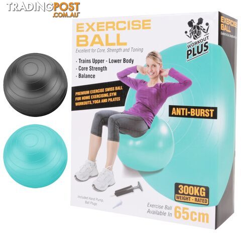 Fit Exercise Ball Anti Burst 65cm - 9328644069896