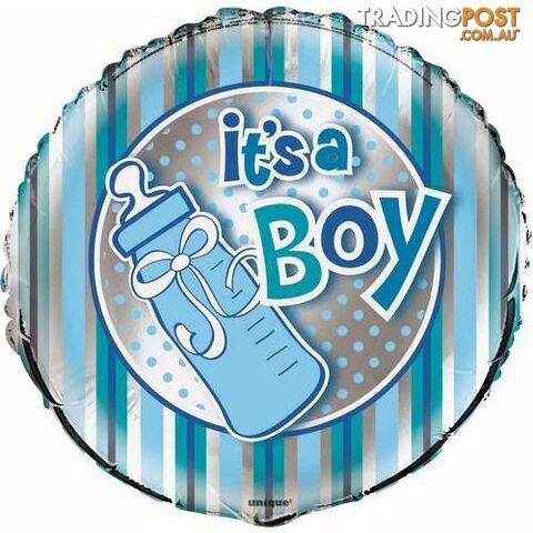Its A Boy Bottle 45cm (18) Foil Balloon Packaged - 011179544110