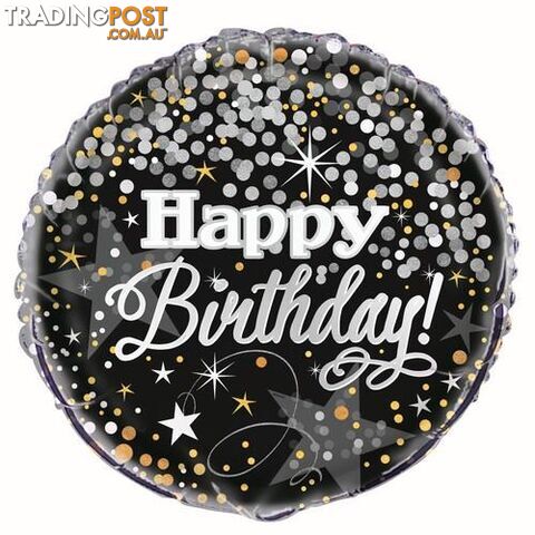 Glittering Birthday Happy Birthday 45cm (18) Foil Balloon Packaged -...