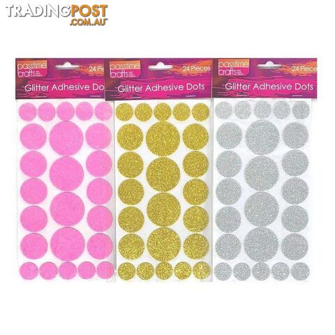 Glitter Adhesive Dots Pack of 3 - 900031