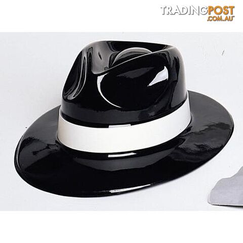 Gangster Hat - Black With White Band - 011179950119
