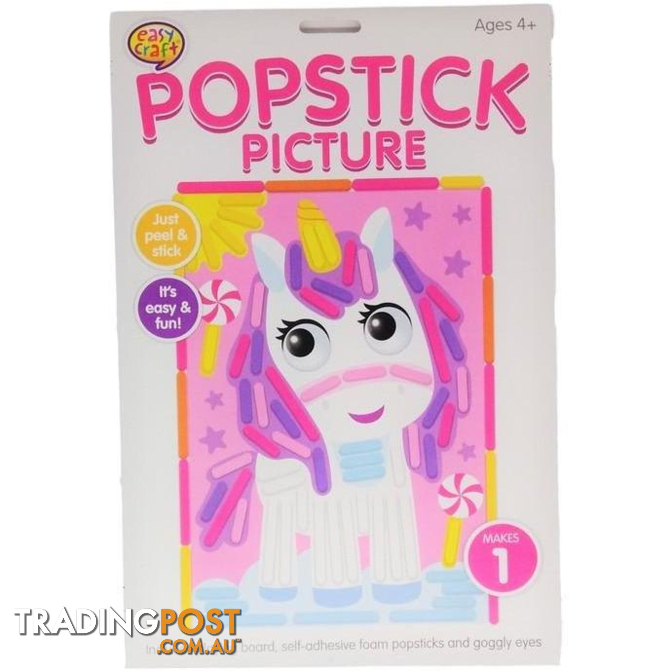 Popstick Picture Craft Kit Assorted 6 Designs - 800658