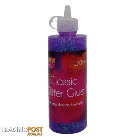 Neon Glitter Glue Purple 120ml - 800296