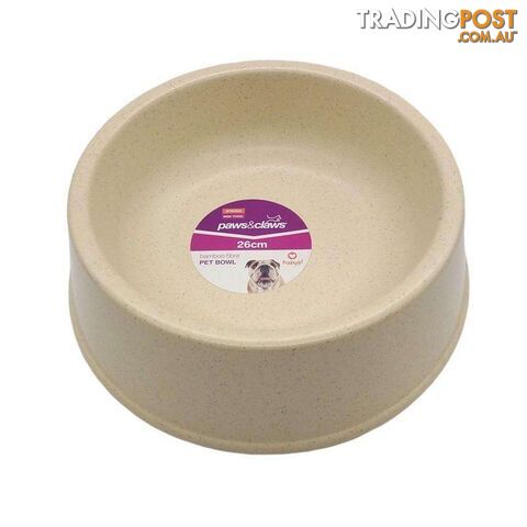 Bamboo Fibre Pet Bowl Cream 26cm - 800475