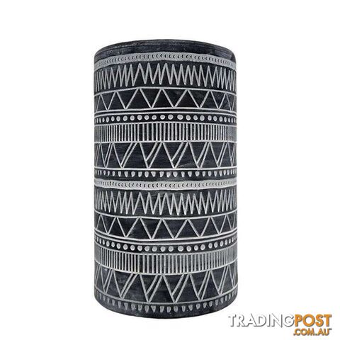Tall Black Terracotta Pot Vase 13x21cm - 800374