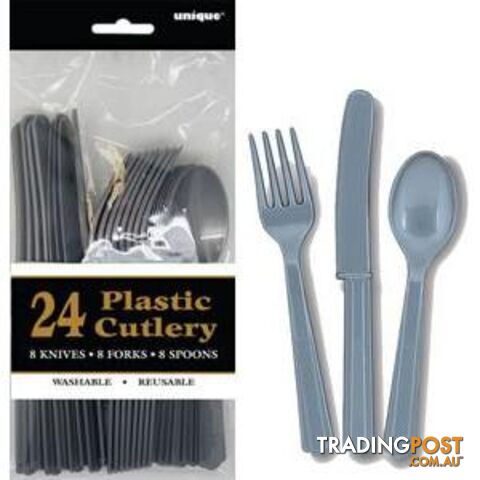 Silver 24 Assorted Cutlery - 011179033546