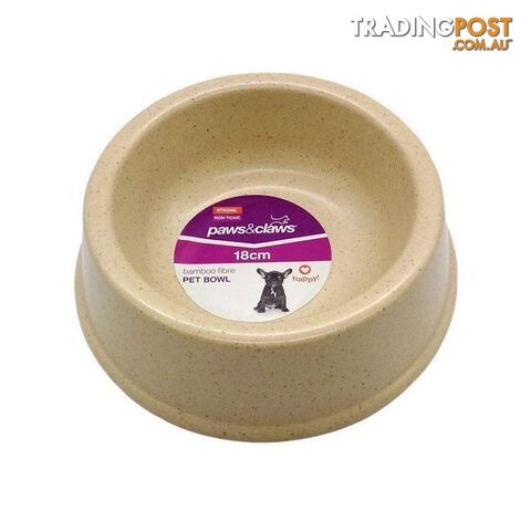 Bamboo Fibre Pet Bowl Cream 18cm - 800477