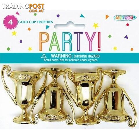 4 Gold Cup Trophies - 9311965754619