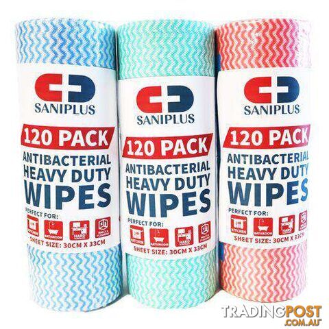 Roll Antibacterial Wipes 30x33cm 120pcs - 9328644056926