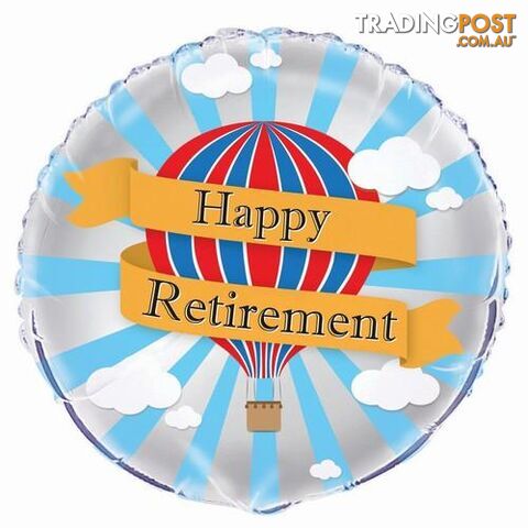 Happy Retirement 45cm (18) Foil Balloon Packaged - 011179566594