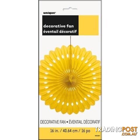 Decorative Fan Sunflower Yellow 40cm (16) - 011179642618