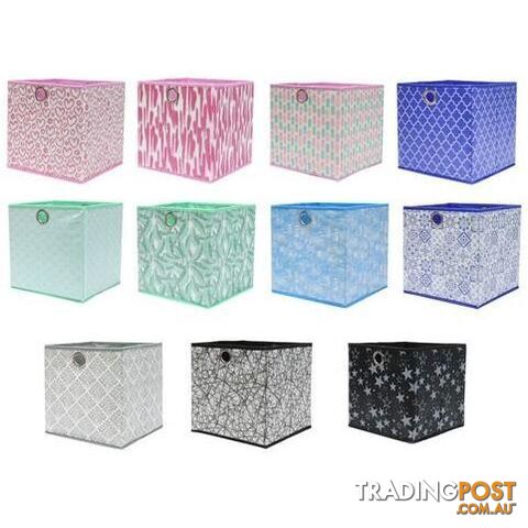 Collapsible Storage Cube 27x27x27cm Assorted Designs - 9333527602190