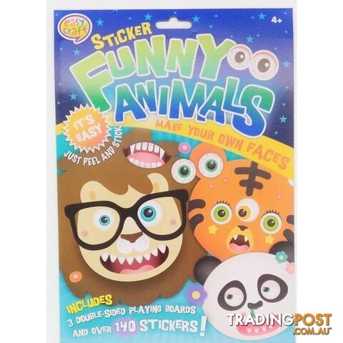 Funny Animal Faces Sticker Kit - 9325390015252