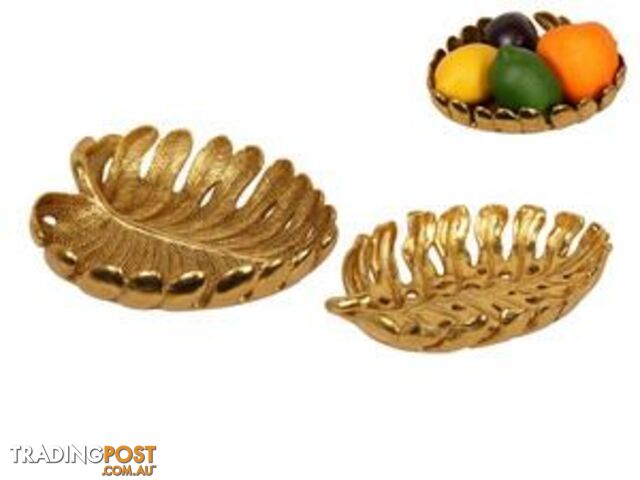 Gold Leaf Trinket Holder 20cm - 9319844630474