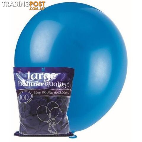 Royal Blue - 100 x 30cm (12) Decorator Balloons - 9311965012276