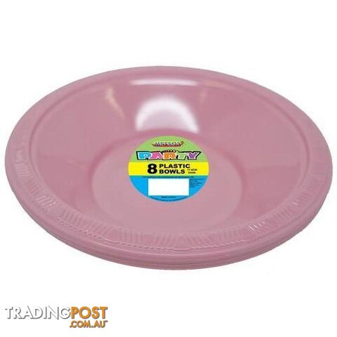 Lovely Pink 8 x 18cm (7) Plastic Bowls - 9311965320265