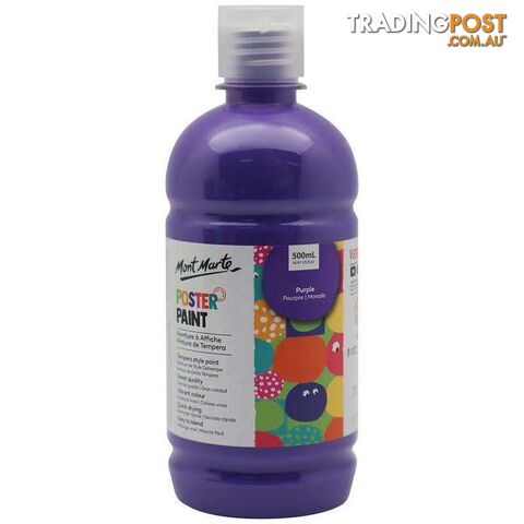 Mont Marte Poster Paint Purple 500ml - 9328577038730