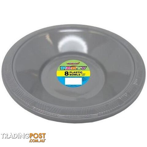Silver 8 x 18cm (7) Plastic Bowls - 9311965343400
