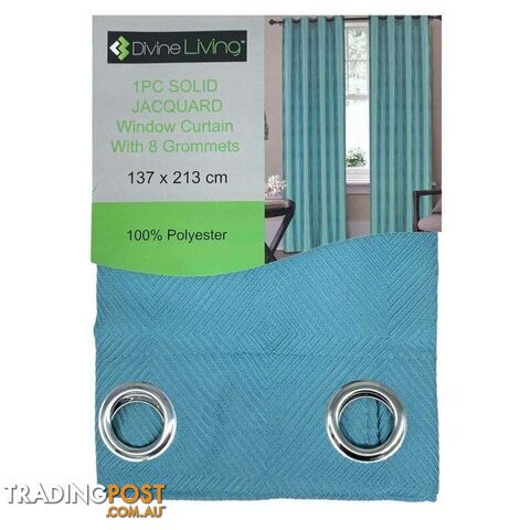 Divine Living Curtain Embossed Light Blue - 800148