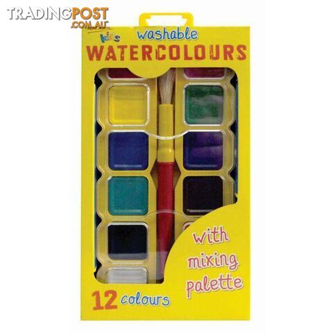 Kids Colour Watercolour Block Set 14pce - 9328577009624