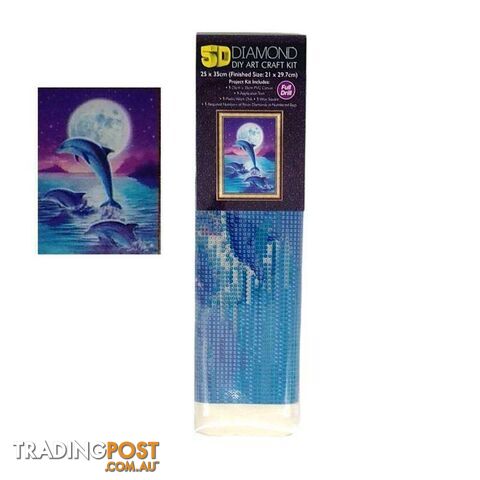 5D Diamond Art Painting Dolphins - 800486