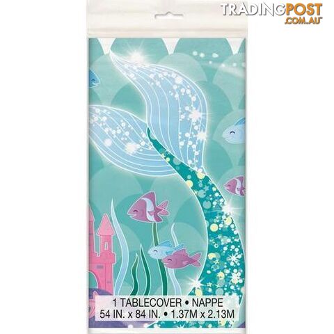 Mermaid Printed Tablecover 137cm x 213cm (54 x 84) - 011179583232