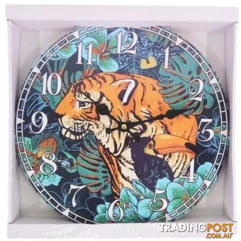 Decorative Print Wall Clock tiger 32cmD - 800833
