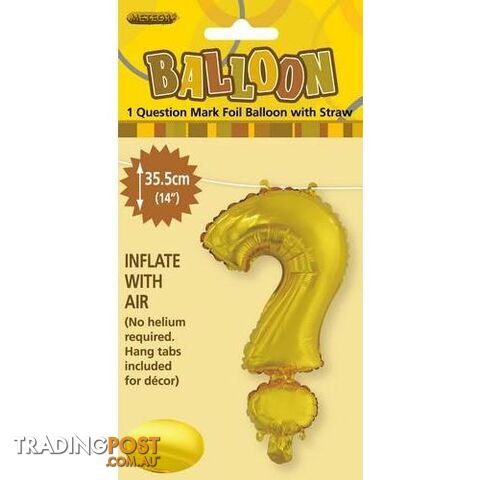 Gold ? Alphabet Foil Balloon 35cm (14) - 9311965447405