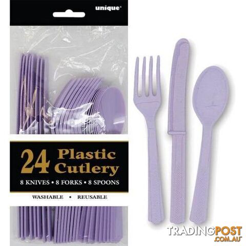 Lavender 24 Assorted Cutlery - 011179313648