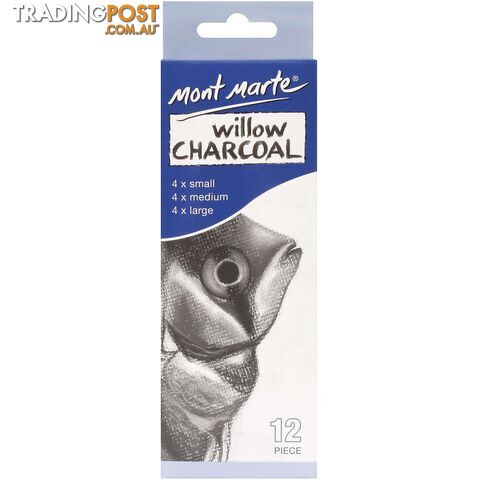 Willow Charcoal Assorted Sizes 12 Pack - 9328577003080