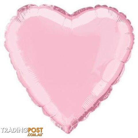 Pastel Pink Heart 45cm (18) Foil Balloon Packaged - 011179529599