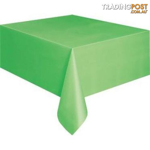 Lime Green Unique Plastic Tablecover Rectangle 137cm x 274cm (54 x 108) - 011179050987