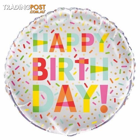 Donut Party 45cm (18) Foil Balloon Packaged - 011179725977