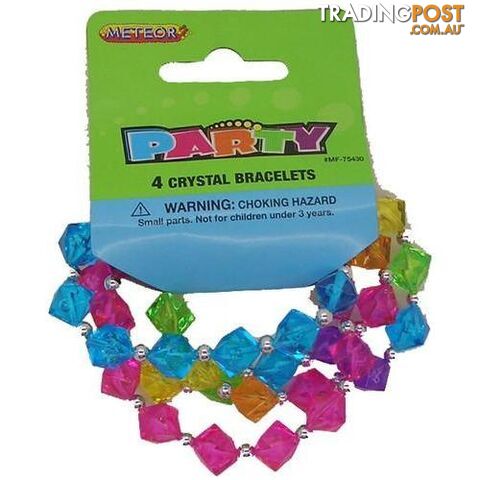 4 Crystal Bead Bracelets - 9311965754305