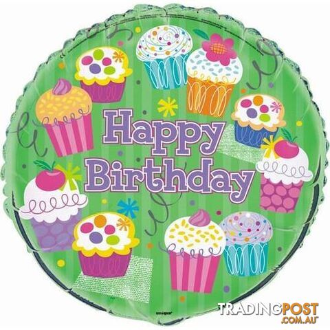 Cupcake 45cm (18) Foil Balloon Packaged - 011179400973