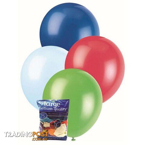Round Balloons 25 Assorted Colors 30cm - 9311965025207