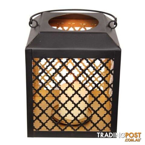 Black and Gold Square Lantern - 9319844620604