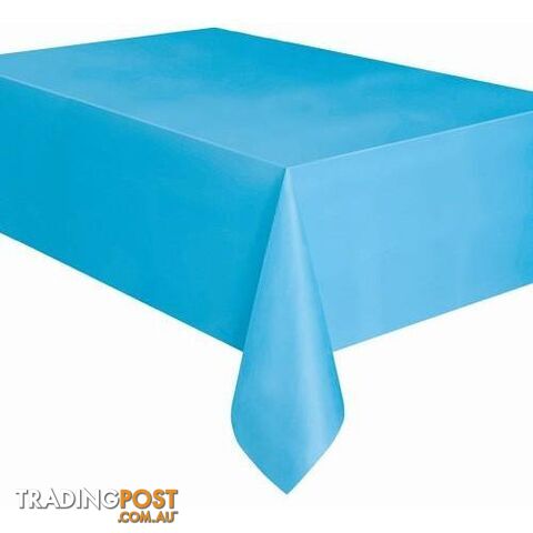 Powder Blue Plastic Tablecover Rectangle 137cm x 274cm (54 x 108) - 011179503933